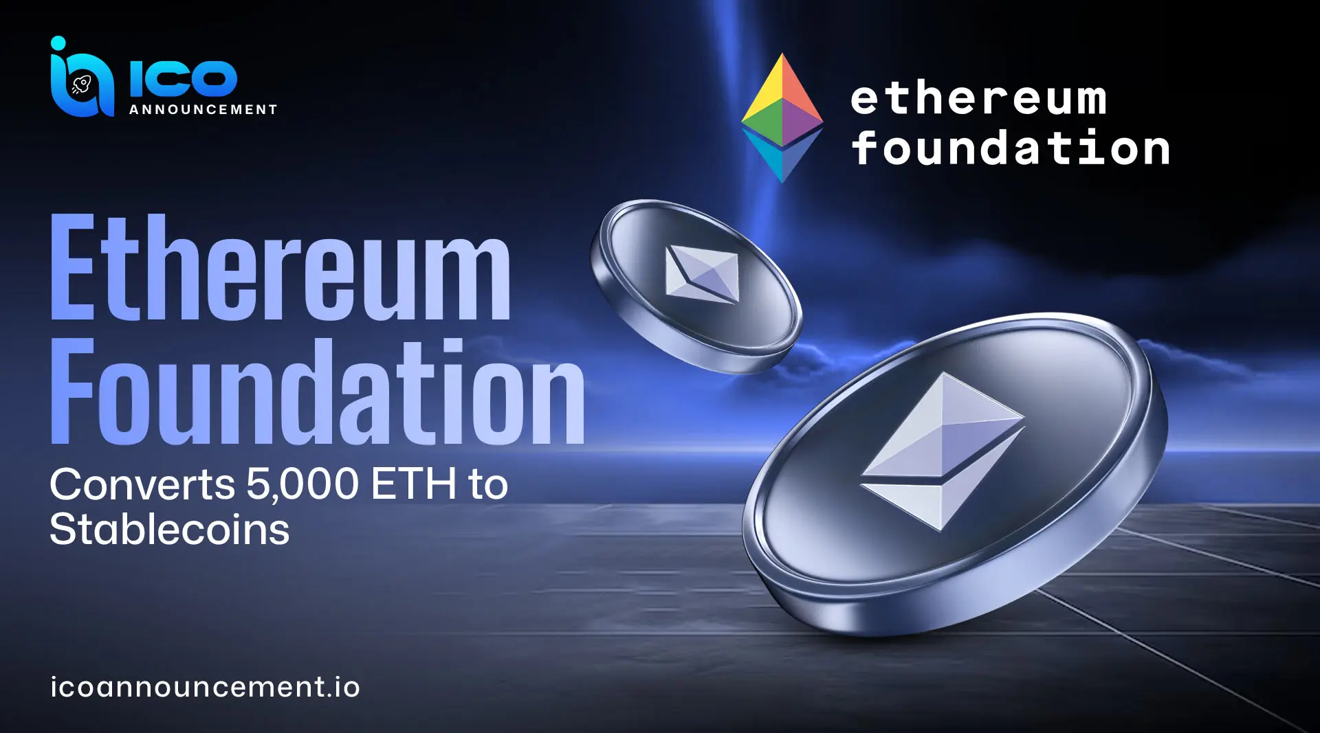 Ethereum Foundation Begins 5,000 ETH Stablecoin Move