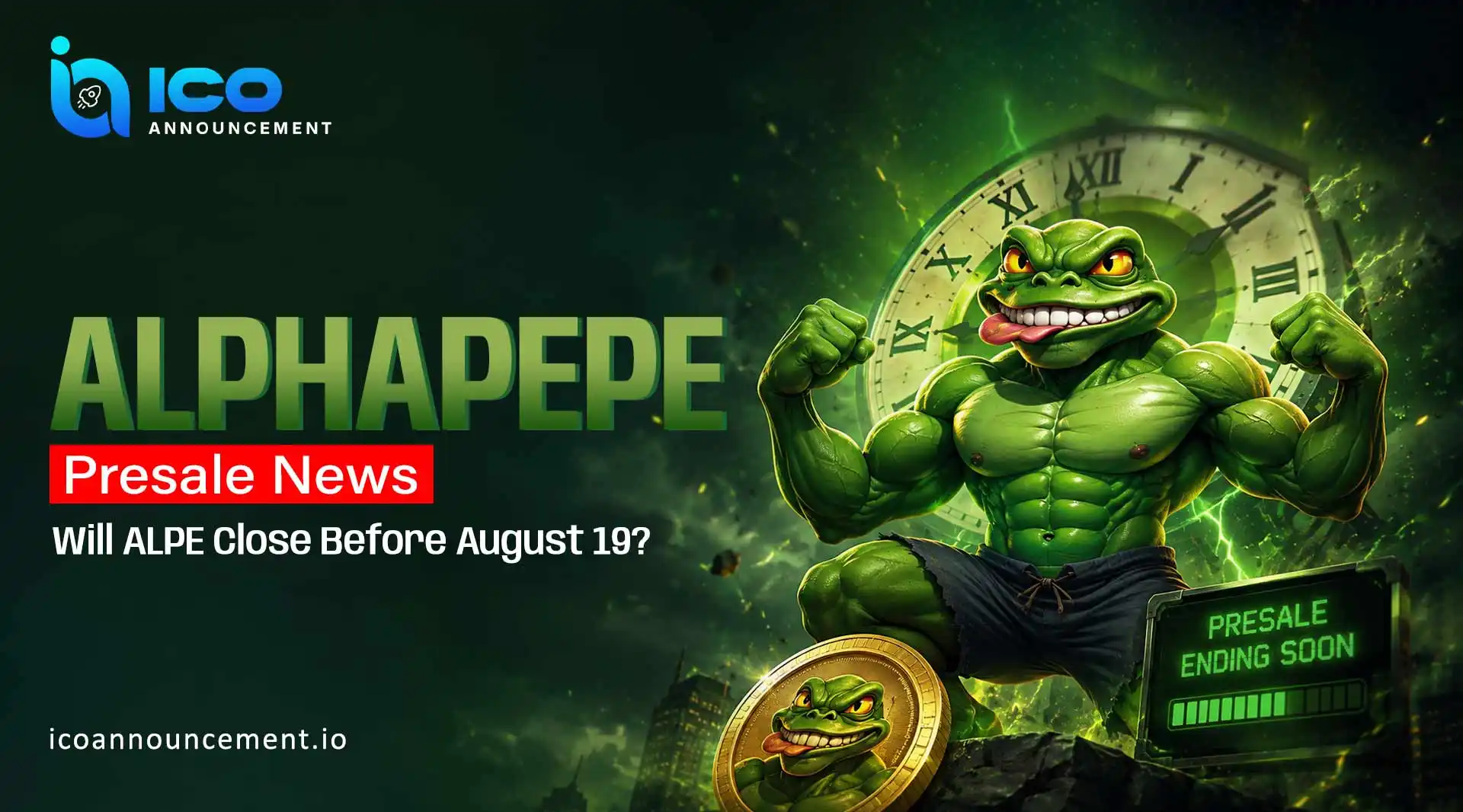 AlphaPepe Presale News: Will Stage 20 End Before August 19?