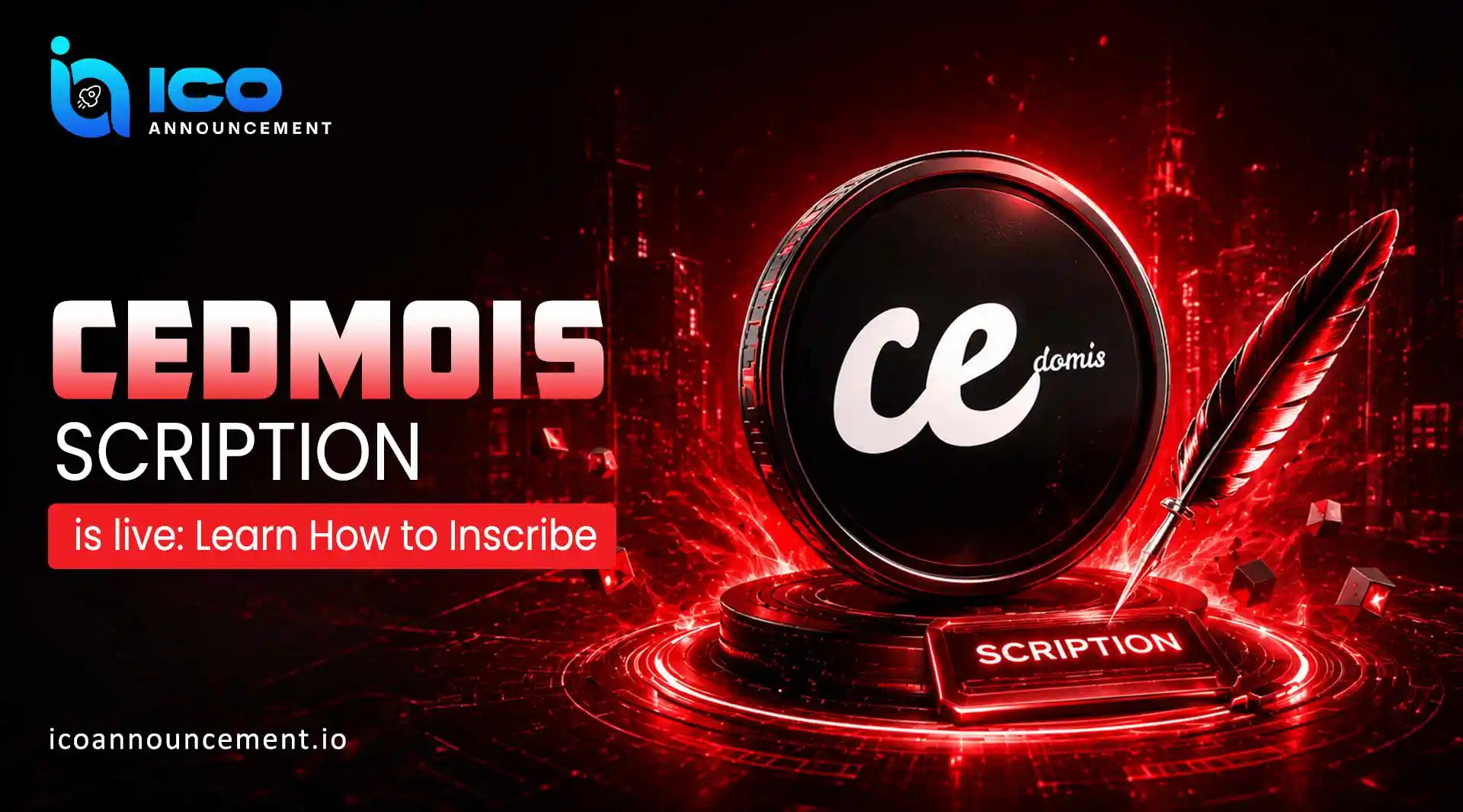 Cedomis Airdrop And SCRIPTION is live: Check How to Inscribe