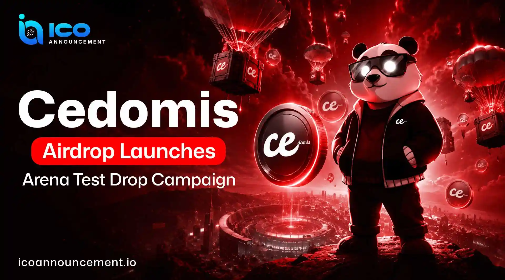 Cedomis Airdrop Launches First Arena Test Drop Round