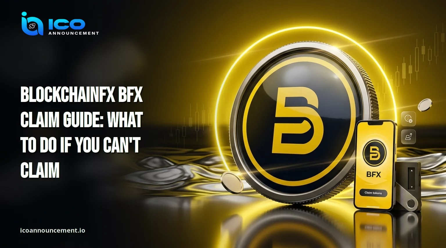 BlockchainFX BFX claims steps on a wallet page
