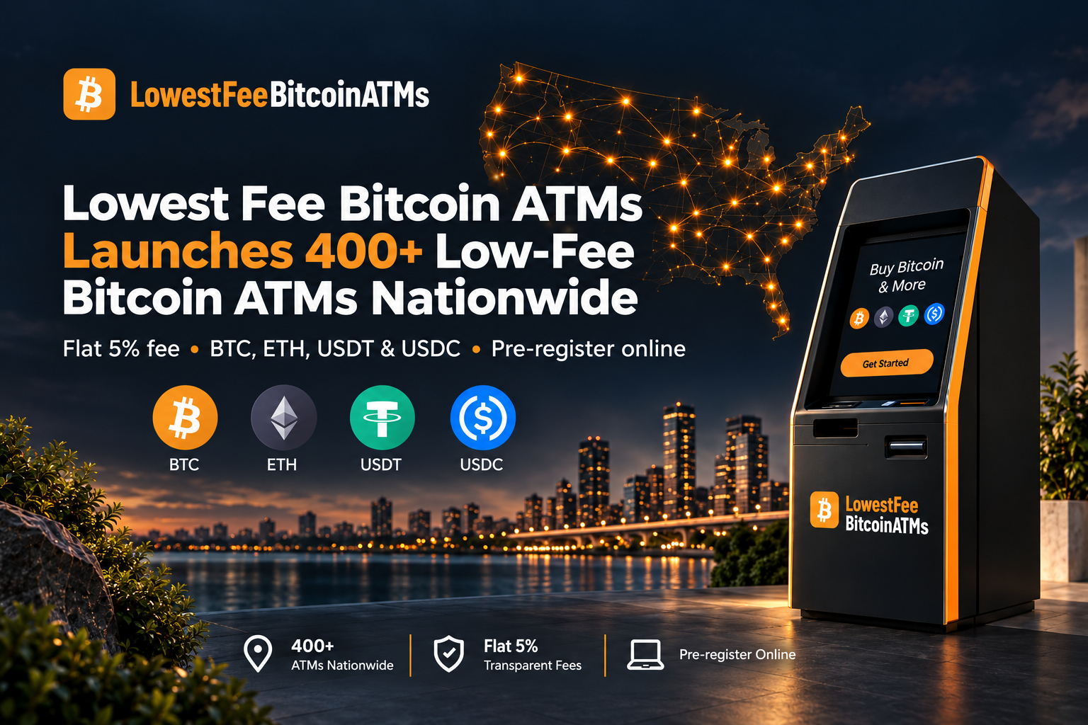 Lowest Fee Bitcoin ATMs Announces Launch of M ...