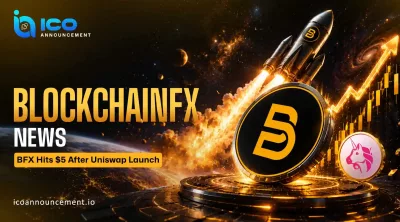 BlockchainFX News: Price Surges 100x After Uniswap Launch