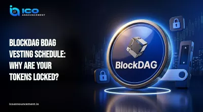 BlockDAG BDAG vesting schedule unlocks chart.